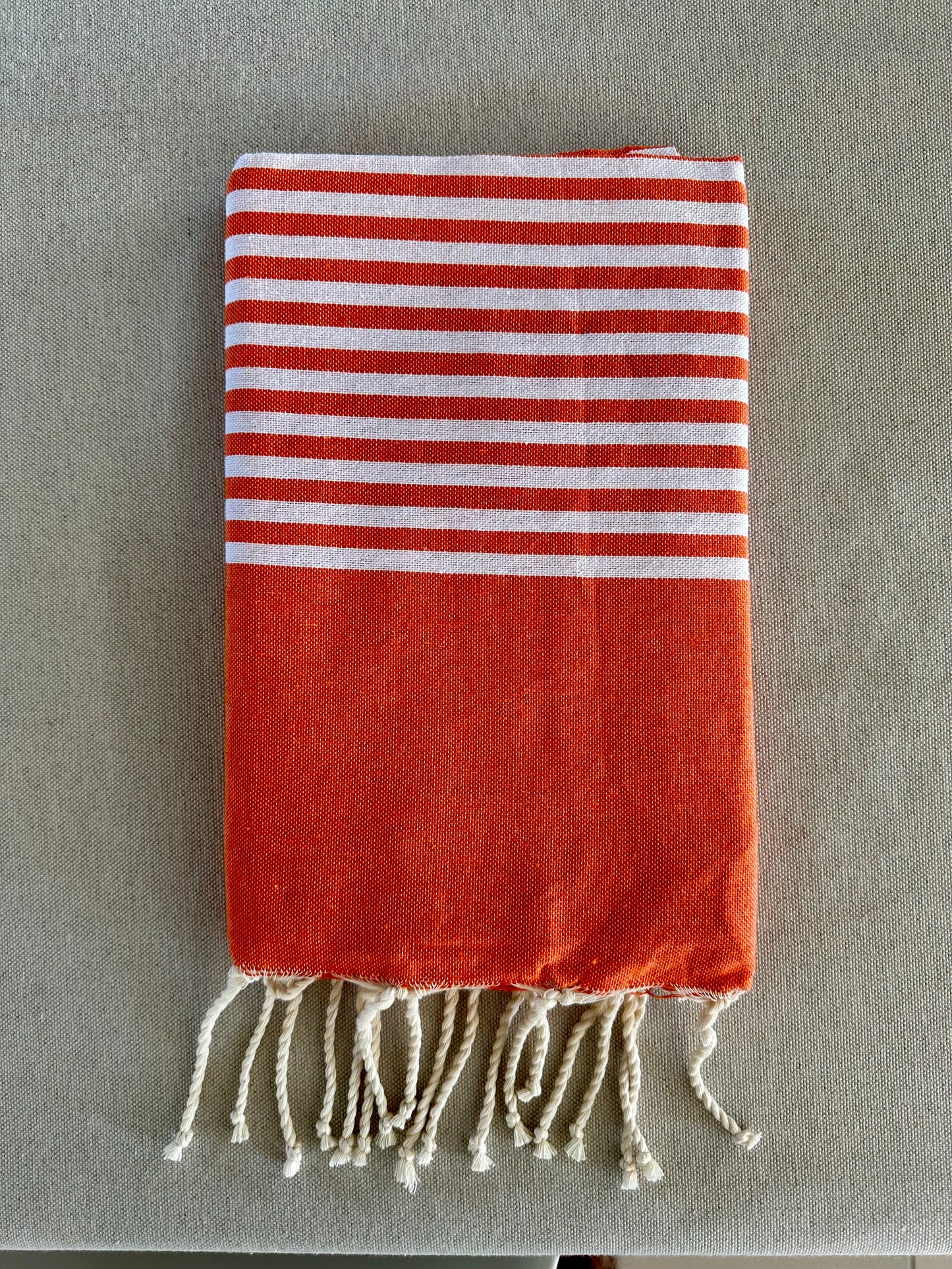 Fouta 100x200 cm Tissage plat - Orange