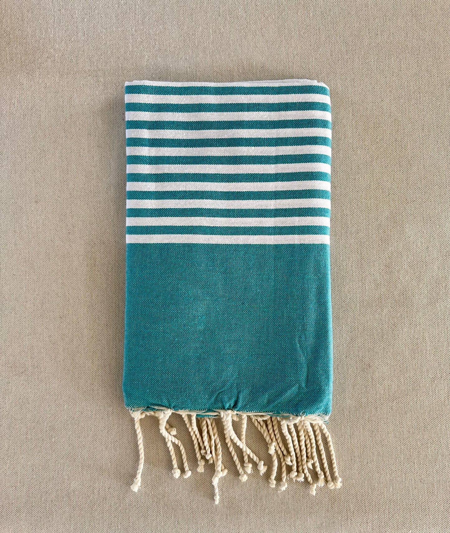 Fouta 100x200 cm Tissage plat - Bleu Canard