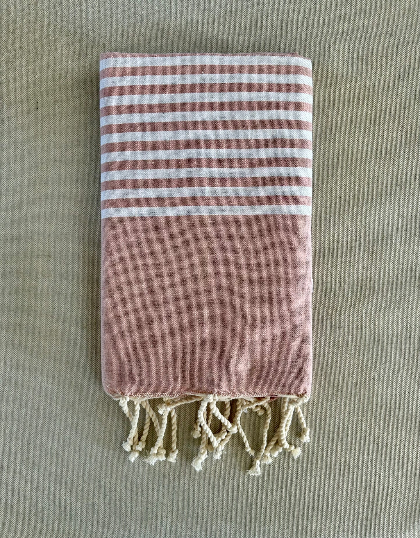 Fouta 100x200 cm Tissage plat - Rose poudré