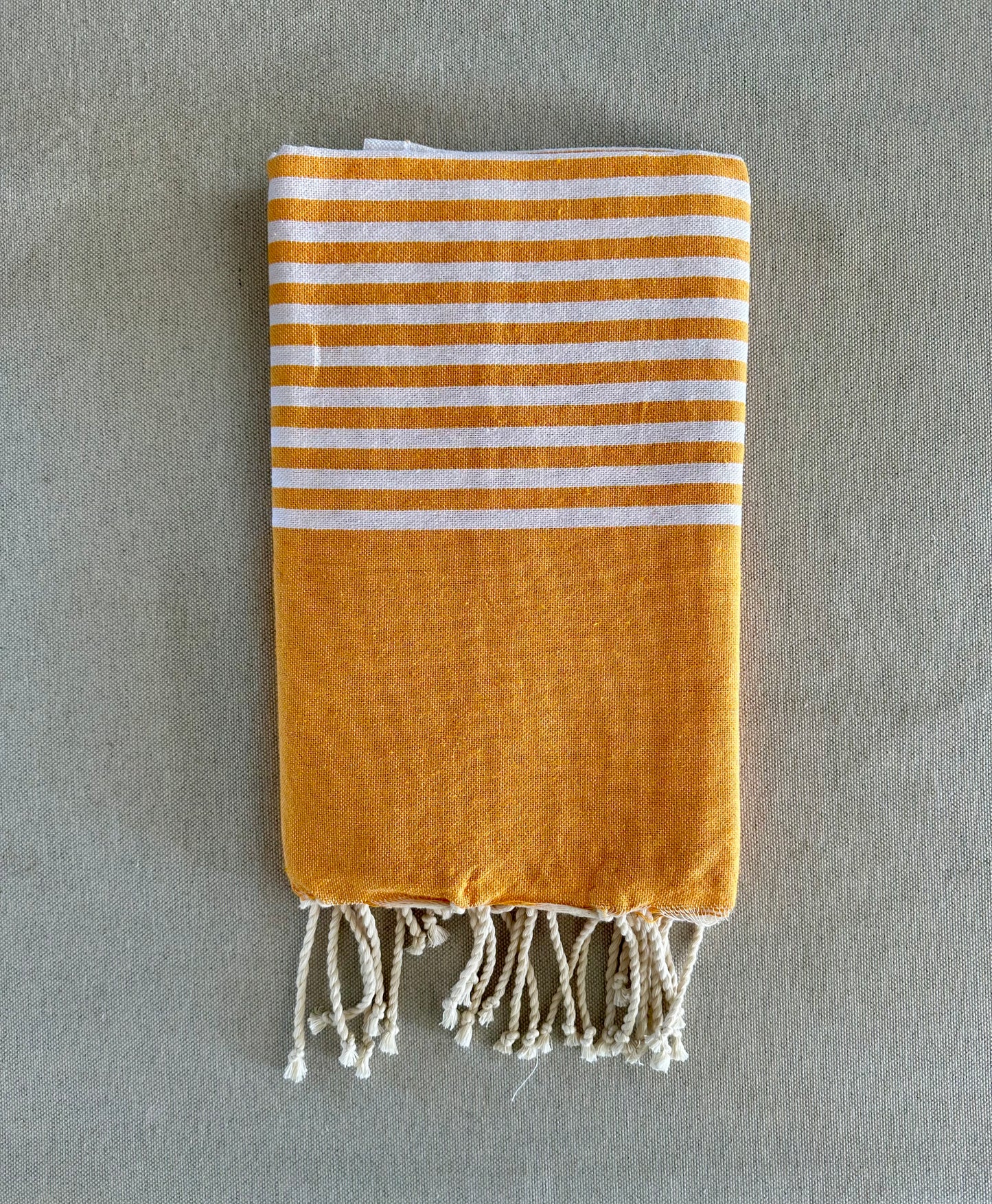 Fouta 100x200 cm Tissage plat - Jaune foncé