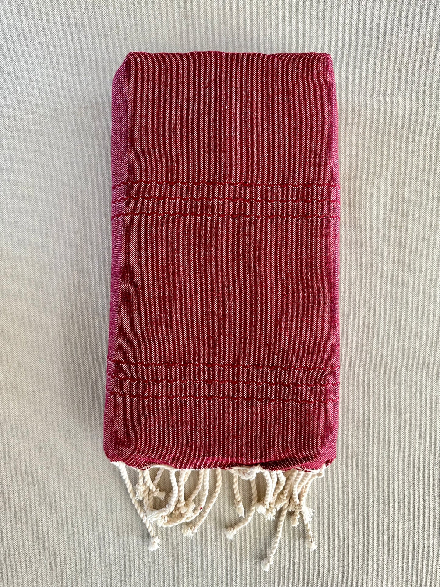 Fouta XXL 200x300 cm Unie - Rouge bordeaux