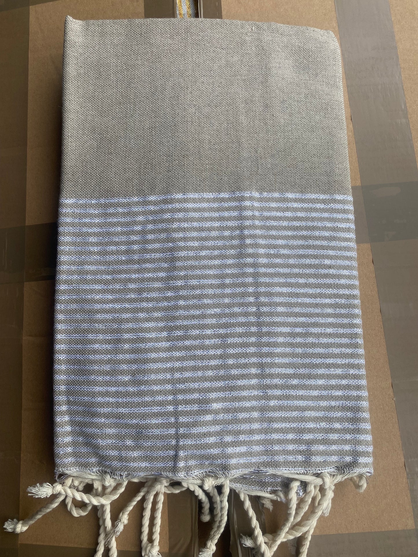 Fouta 100x200 cm Tissage nid d'abeille - Beige