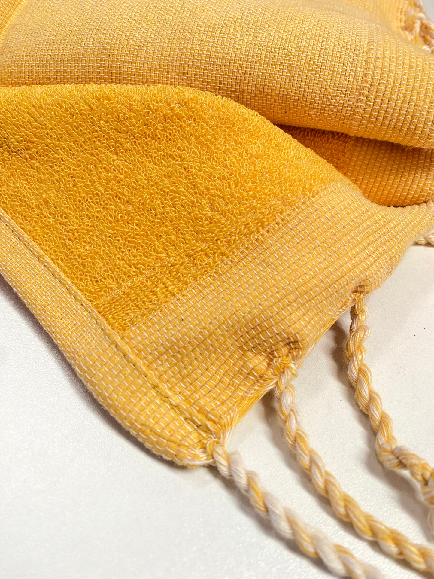 Fouta 100x200 cm Doublée éponge - Jaune