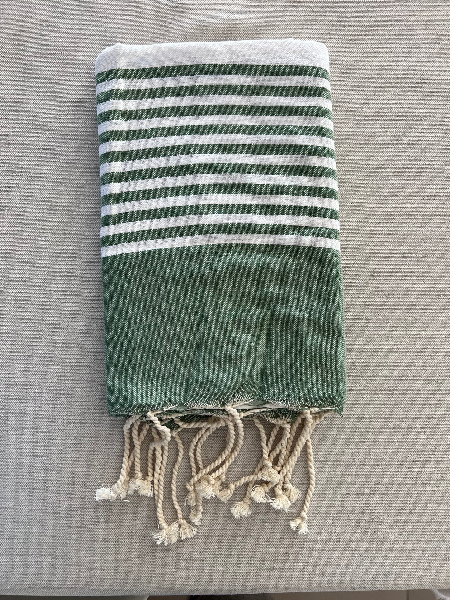 Fouta 100x200 cm Tissage Plat - Vert olive