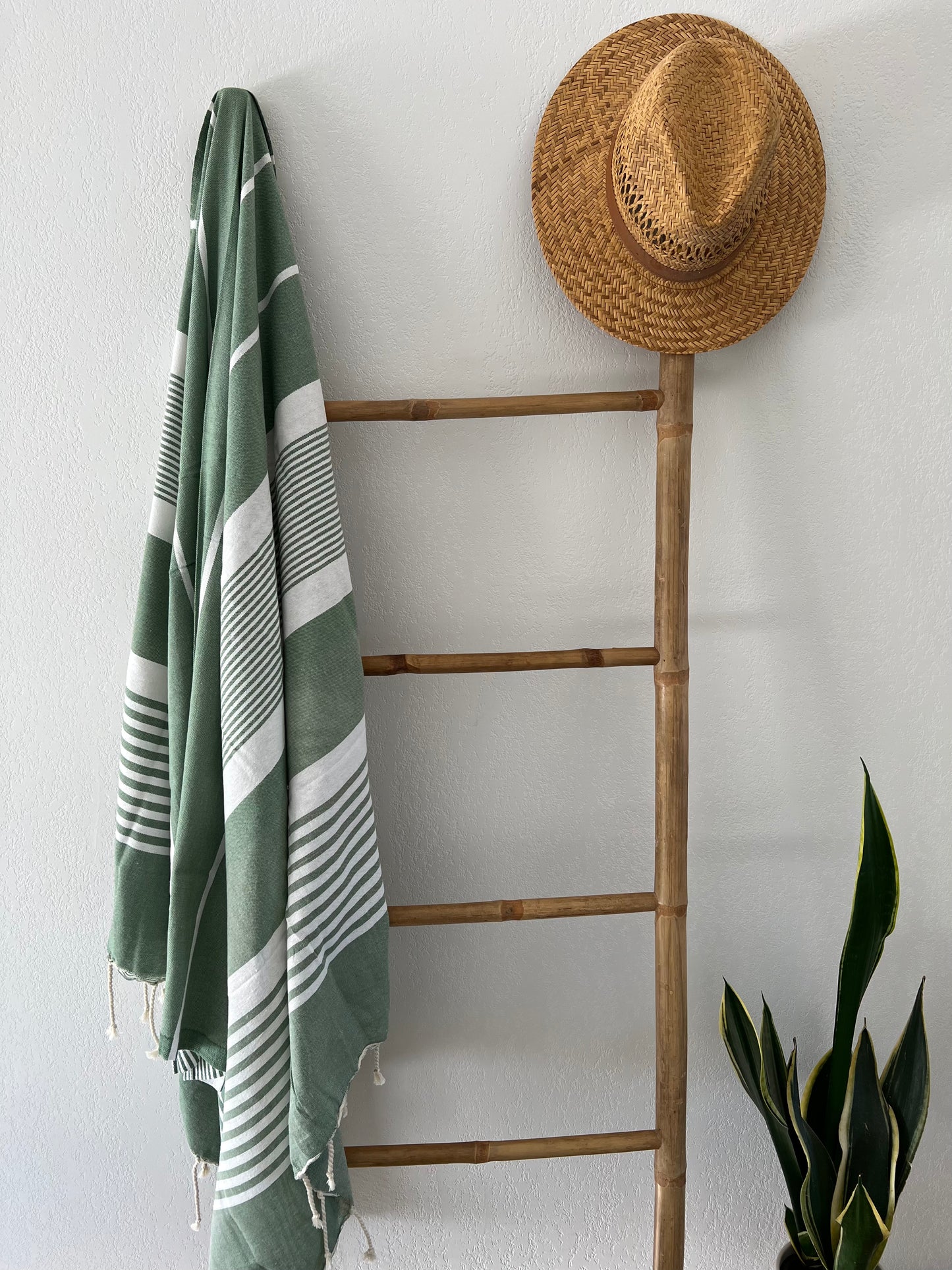 Fouta 100x200 cm Tissage Plat - Vert olive