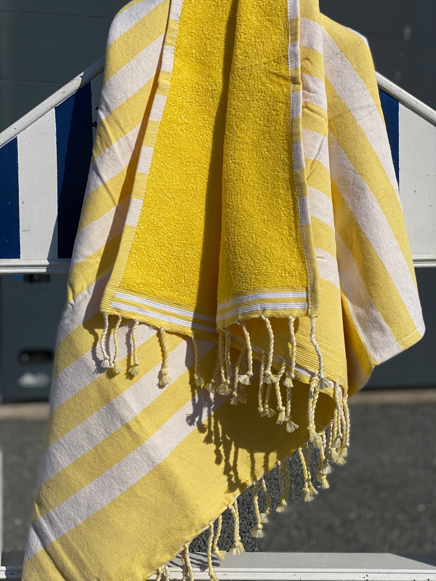 Fouta 100x200 cm Doublée éponge - Jaune