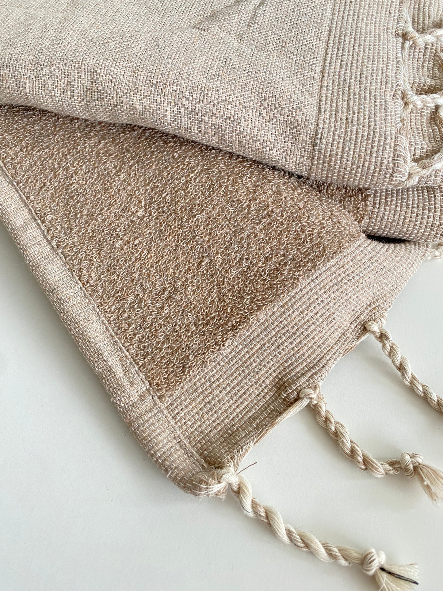 Fouta 100x200 cm Doublée éponge - Taupe