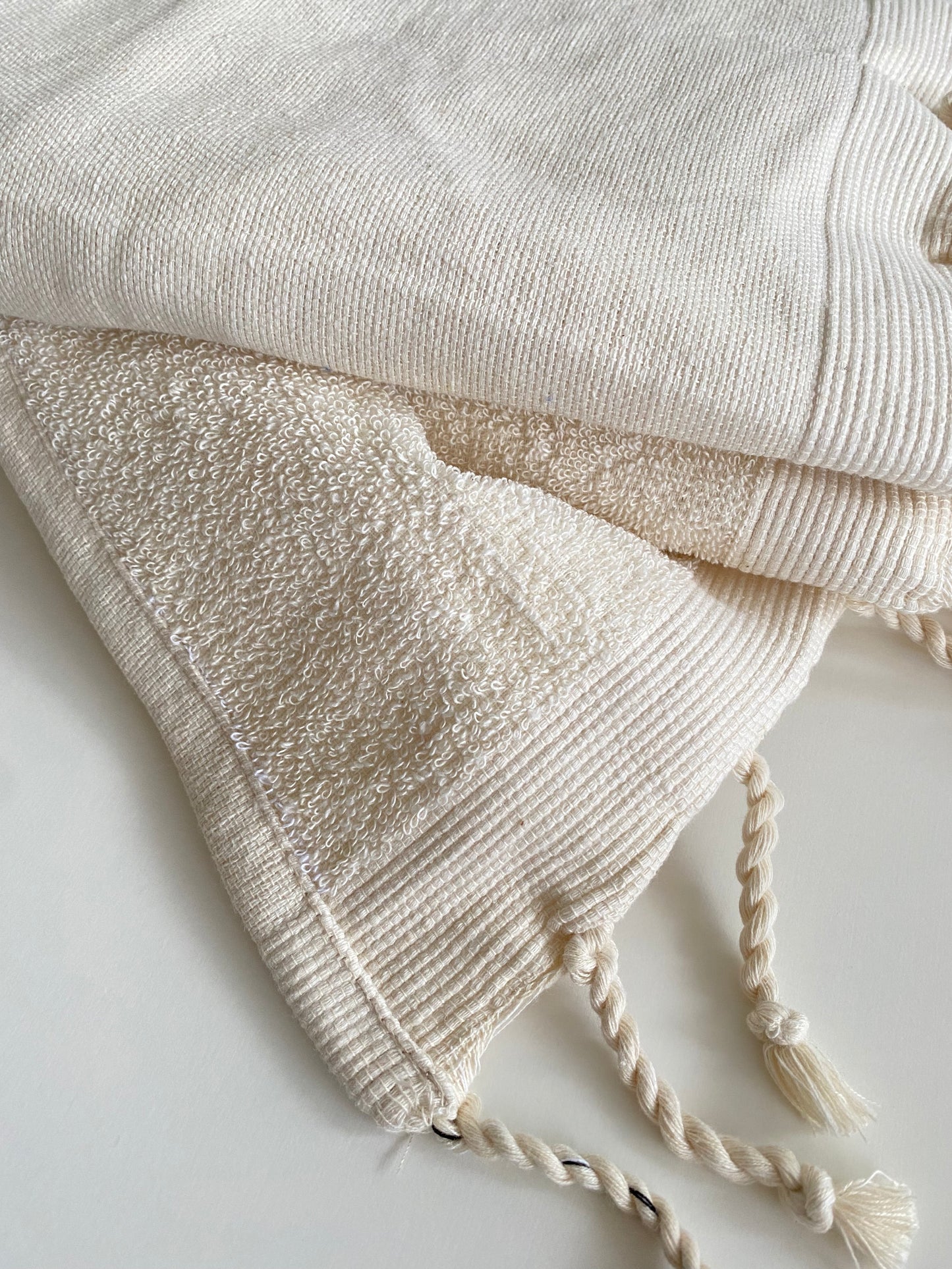 Fouta 100x200 cm Doublée éponge - Blanc écru