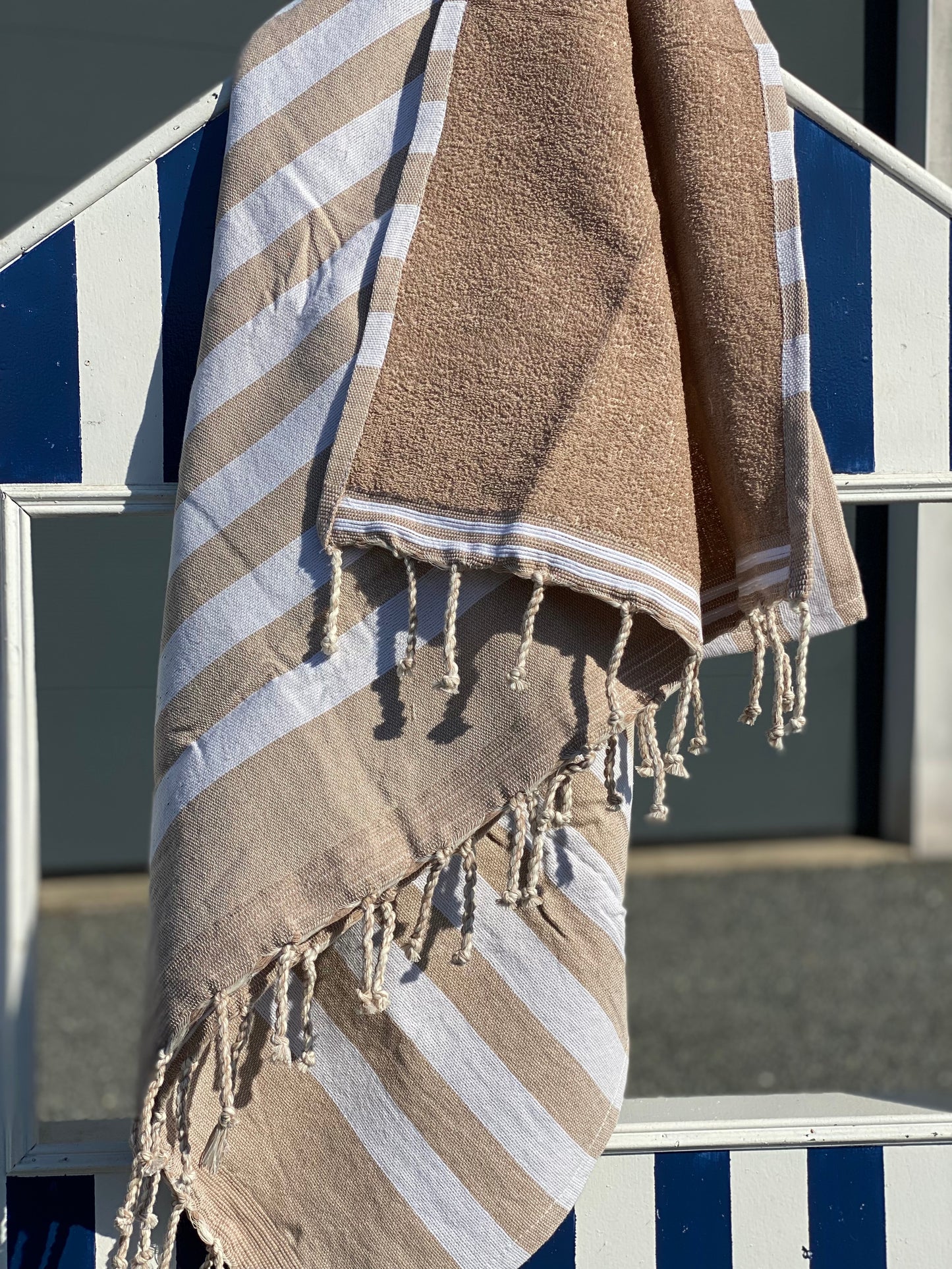 Fouta 100x200 cm Doublée éponge - Beige