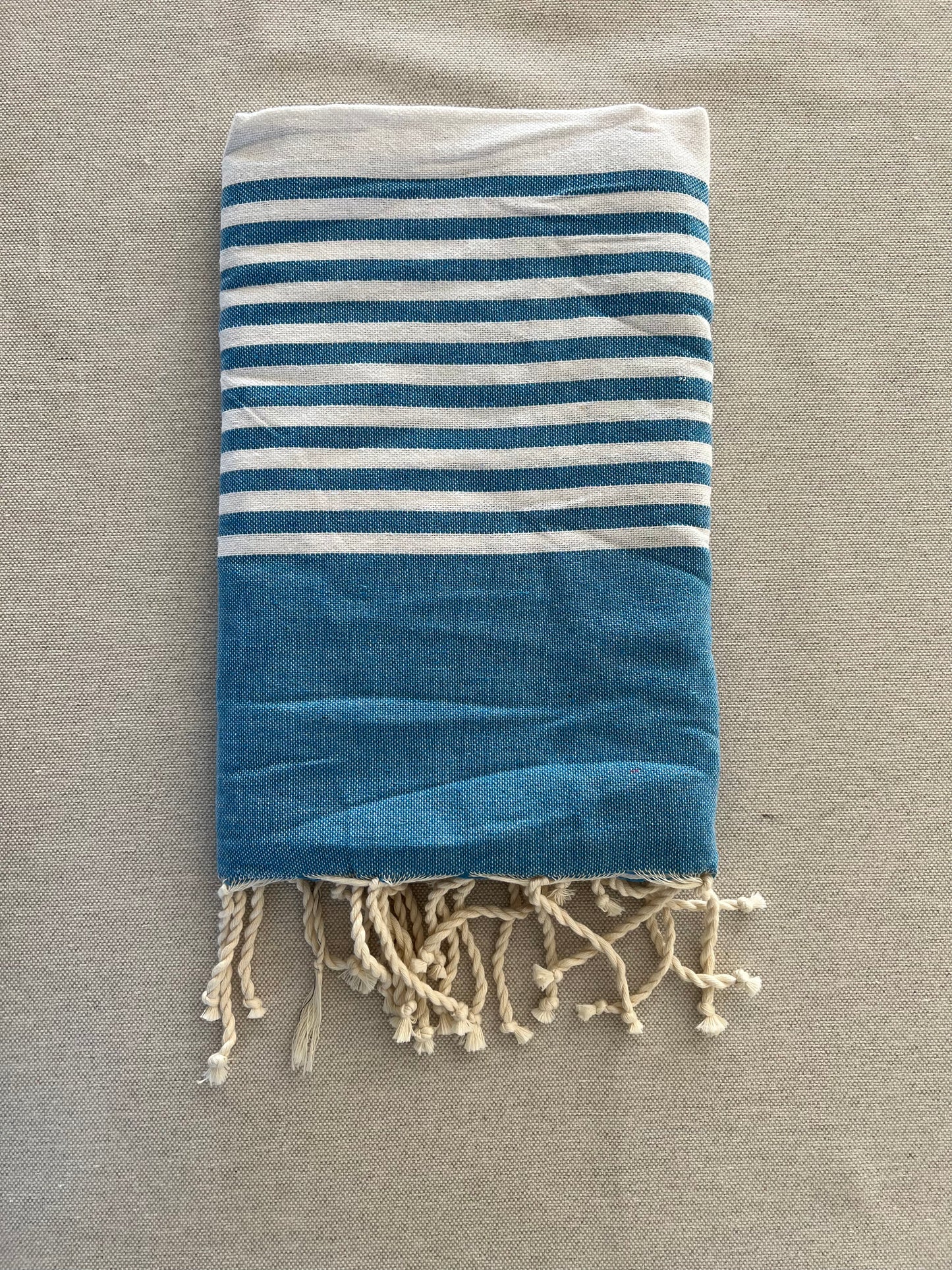 Fouta 100x200 cm Tissage Plat - Bleu Turquoise