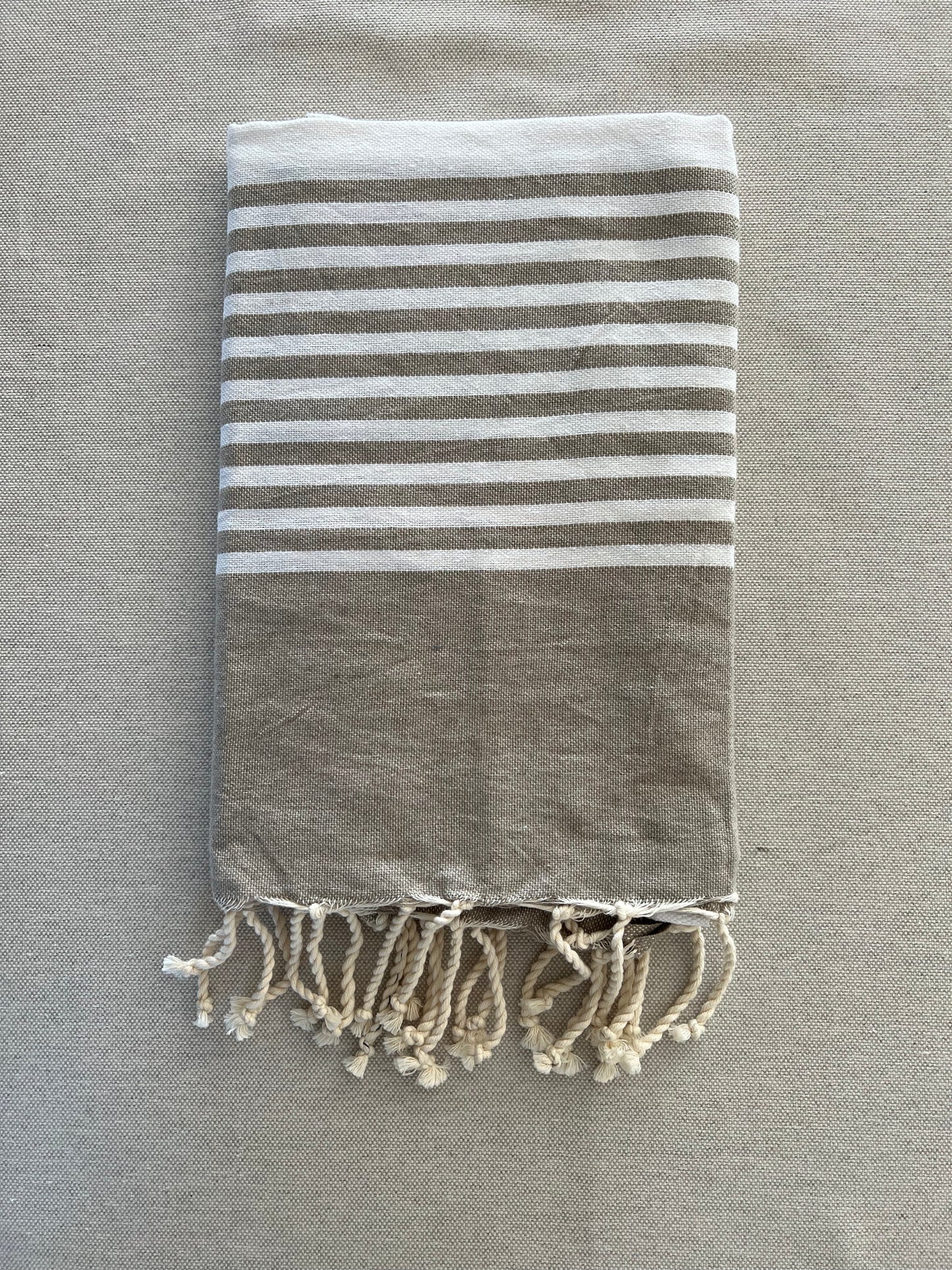 Fouta 100x200 cm Tissage Plat - Taupe