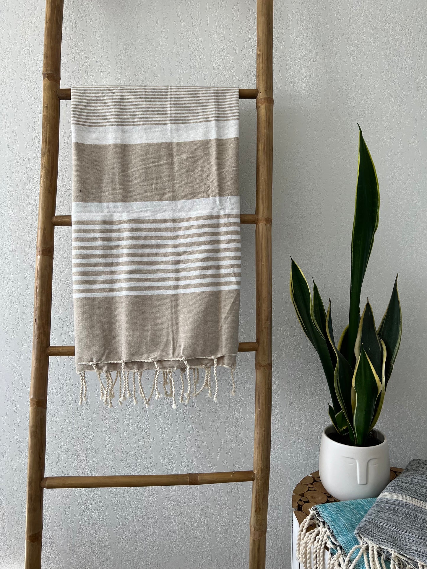 Fouta 100x200 cm Tissage Plat - Beige
