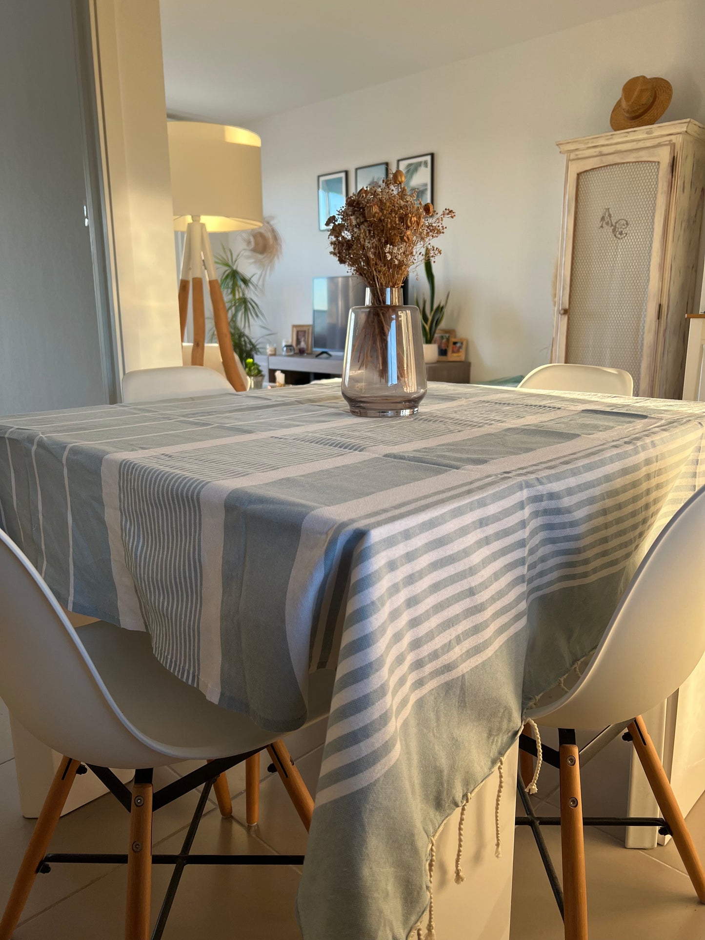Fouta 200x200 cm Bleu Ciel