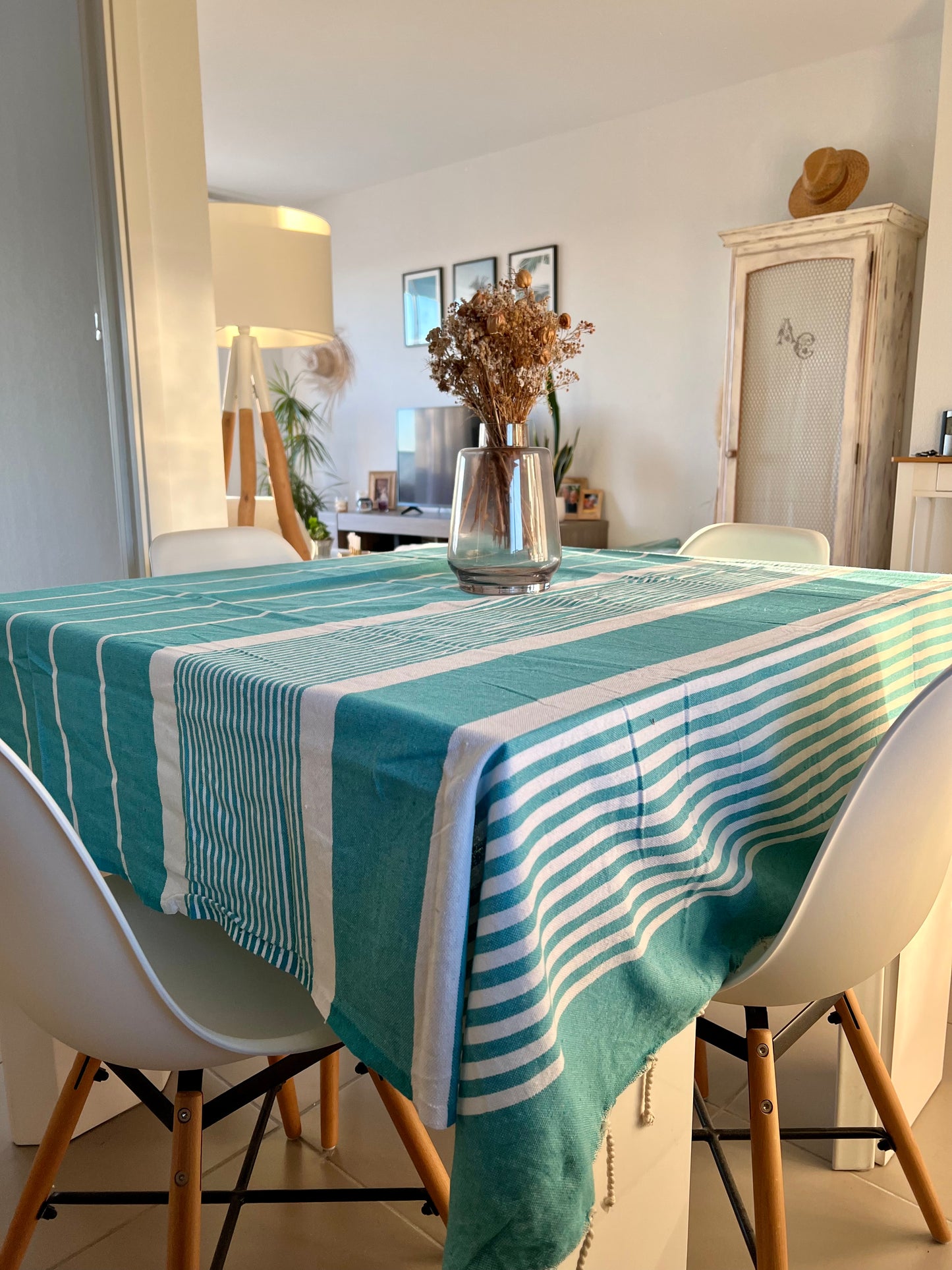 Fouta 200x200 cm Bleu Canard