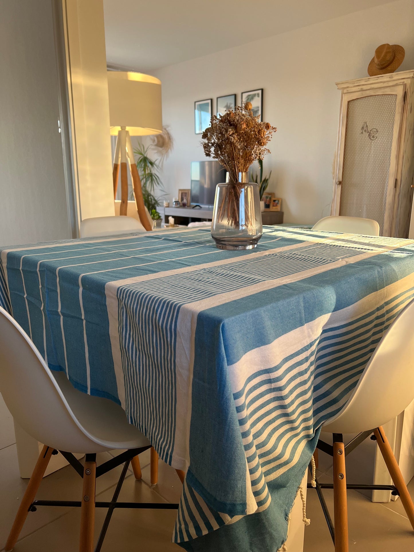 Fouta 200x200 cm Bleu Turquoise