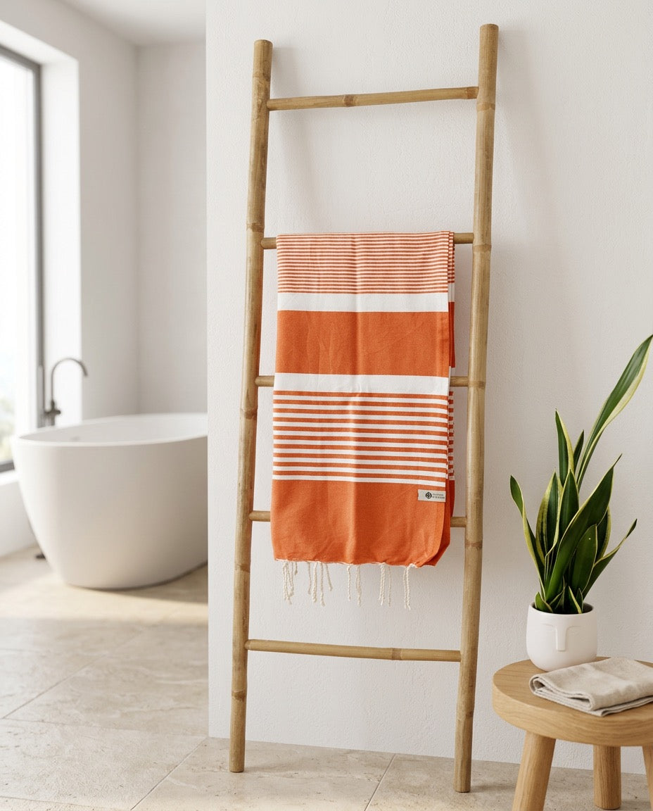 Fouta 100x200 cm Tissage plat - Orange